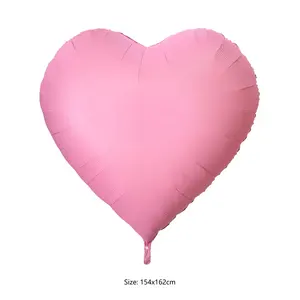 Balões em forma de coração gigante de 63 polegadas para decoração de festas de aniversário de casamento dos namorados, balões de coração vermelho, balões de folha de coração rosa