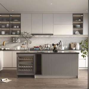 Modern Kitchencabinets Modular <b>Kitchen</b> Cupboards <b>Kitchen</b> Cabinet Custom KitchenKitchen Furniture Stainless Steel <b>Kitchen</b> Cabinet - Product Image 1
