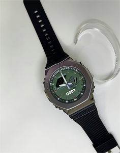 Montre automatique Cadran noir Saphir Acier inoxydable - Product Image 6