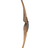 Nouvel Arc Hybride de Tir à l'Arc de 64 pouces avec Poignée en Bois d'Ébène et Branches en Bambou, Conception Affinée
