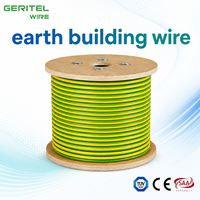 Cable de Tierra Certificado CE TUV VDE 0.6/1KV Verde Amarillo V-90 con Aislamiento de PVC y Conductor de Cobre 1.0-400mm 75/90