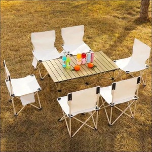 Facile da trasportare all'ingrosso portatile in legno di alluminio all'aperto Picnic campeggio pieghevole tavolo da pesca e sedia <span class=keywords><strong>set</strong></span> - Product Image 3