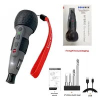 Mini tournevis électrique portatif rechargeable à batterie lithium, lumière LED, réglage du couple, marche avant/arrière, multifonction