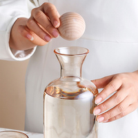 Carafe en verre avec couvercle, pichet à thé glacé, carafe à eau chaude ou froide, pour thé glacé, vin, café, lait et jus, OEM