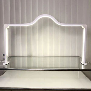 Lampe à ongles demi-lune 48W LED Type de bouton pliable Lampe de bureau de salon de beauté pour extension de cils Maquillage Luminosité réglable Plastique - Product Image 4