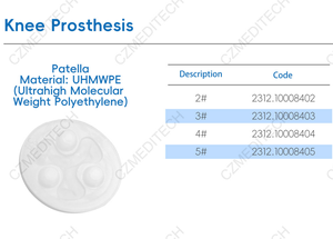 Prótesis para Fracturas Traumáticas, Inserto de Polietileno Altamente Reticulado, Implantes para Articulación de Rodilla - Product Image 2