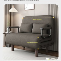 Sofá Cama Plegable con Estructura Metálica, Sofá para Sala de Estar, Descanso, Almuerzo, Estudio Todo en Uno, Dos en Uno, Moderno y Sencillo