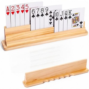 Porte-cartes en bois « Passer au-dessus du royaume », base en bois massif pour jeux de cartes, jeux de société et fêtes - Product Image 1