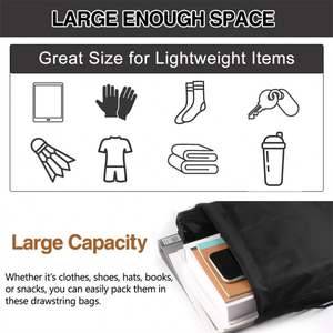 Wholesale Custom Logo Polyester Shopping <b>Drawstring</b> Bag High Quality Cheap Draw String Bags Sport Gym <b>Backpack</b> - Product Image 5