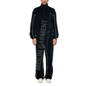 Clothing Manufacturer Custom Winter High Quality 3M Reflective Velvet Jacket and Pants Men Tracksuits Two Pieces <b>Jogging</b> <b>Suit</b> - Product Image 5