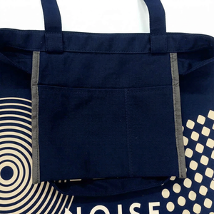 Sacs fourre-tout en toile de coton biologique personnalisés, best-sellers, avec poche, vente en gros, réutilisables pour les courses, avec logo - Product Image 6