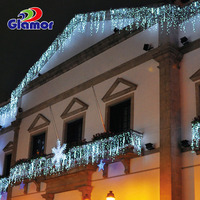Guirlande lumineuse LED en PVC pour décoration de centre commercial, 220-240V, effet de rideau de lumières, effet de glaçons