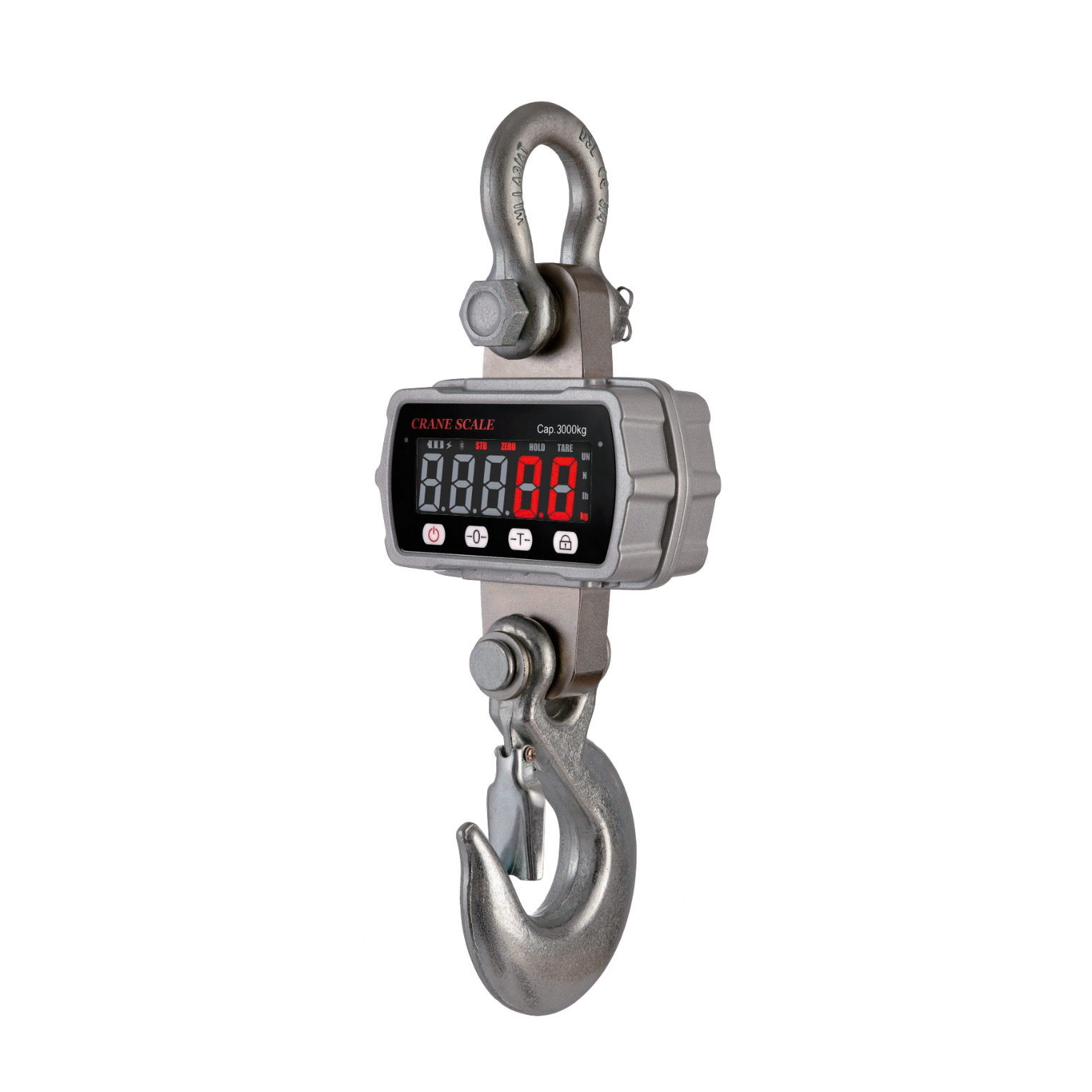 crane hook with digital weight scale SellEton SL-931 Hanging 600 lb x 0.2 lb / 300 kg x 0.1 kg Portable Heavy Duty Industrial Scale, LCD Hanging Scale for Warehouse, Farm 10C~and40C Humidity(Op.) 1-15ton Digital Industrial Crane Scale