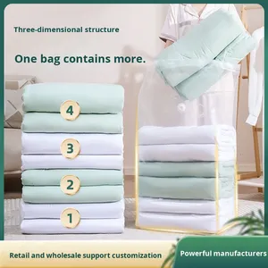 Vacuum Compression <strong>Storage</strong> <strong>Bag</strong> Thickened Plastic Europe Design Multifunction Travel Clothes Quilt Jacket <strong>Suction</strong> Compression - Product Image 3