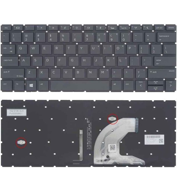 For HP ProBook 430 G6 435 G6 430 G7 435 G7 US Backlit USB Laptop Keyboard Replacement New Plastic 3-Keys Anti-Ghosting