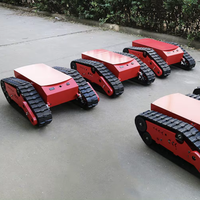Châssis chenillé en caoutchouc réservoir train de roulement réservoir d'eau nettoyant chenille électrique 200kgs 400kgs plate-forme de chenille électrique robotique