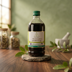 Huile ayurvédique à base de plantes Chamakkatt Dhraksharishtam 450 ml, soutien immunitaire, produit de santé du Kerala - Product Image 3