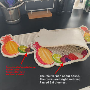 Heavy Duty Silicone Pub Mat Non Slip Spill Proof Beer Rail Mat Drip Tray Counter Protector Coaster <b>Placemat</b> for Commercial Use - Product Image 5