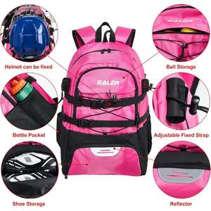 Mochila Deportiva EALER ELB100 para Lacrosse, Grande, Rosa, de Poliéster, para Equipos Deportivos - Product Image 3