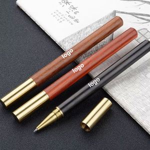 Bolígrafo Personalizable de Madera de Palisandro y Ébano Negro con Detalles en Latón y Plástico, Regalo Corporativo Creativo - Product Image 1