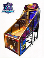 Machine de jeu de basket-ball d'arcade à monnayeur, machine de tir de basket-ball de rue avec écran LED, pour parc d'attractions intérieur, en plastique, version anglaise