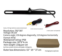 Support de plaque d'immatriculation pour caméra de recul de voiture, support de caméra de tableau de bord, support de cadre de plaque d'immatriculation pour caméra miroir, accessoires universels décoratifs pour voiture