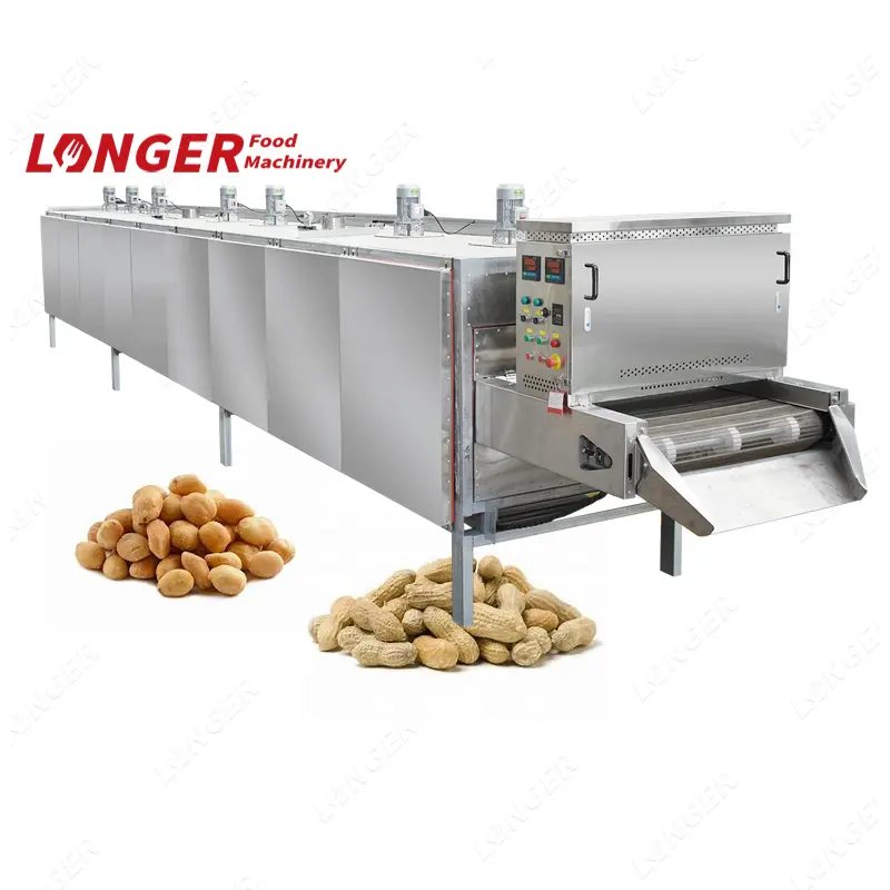 Hot Selling Continuous Big Capacity Kernel Nuts Roaster Peanuts Roasting Machine