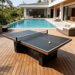 <span class=keywords><strong>Table</strong></span> <span class=keywords><strong>de</strong></span> ping-pong d'intérieur <span class=keywords><strong>de</strong></span> qualité supérieure, pliable, pour appartement, en bois massif, pliable, gain <span class=keywords><strong>de</strong></span> place, facile à ranger - Product Image 3