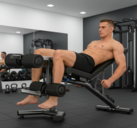 Appareil d'exercice multifonctionnel commercial pour abdominaux et haltères, banc de musculation complet