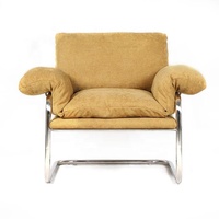 Moderner Bauhaus-Stil Metall-Polster-Designer-Sofa Sessel Wohnzimmer-Loungesessel für Zuhause und Hotel