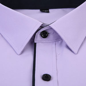Abbigliamento professionale con LOGO camicia da lavoro bianca a maniche lunghe da uomo <span class=keywords><strong>Slim</strong></span>-<span class=keywords><strong>Fit</strong></span> Non stiratura Plus Size monopetto formale per l'autunno - Product Image 3