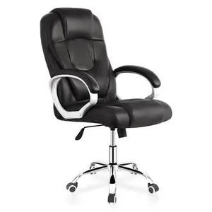 Роскошное вращающееся кресло с регулируемой спинкой из мягкой кожи для руководителя, офисное кресло для семейного менеджера