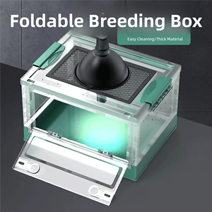 Umweltfreundliches Neues Faltbares Reptilien-Terrarium mit Belüftungsgitter Fütterungsbox ABS Acryl für Spinnen und Eidechsen - Product Image 3