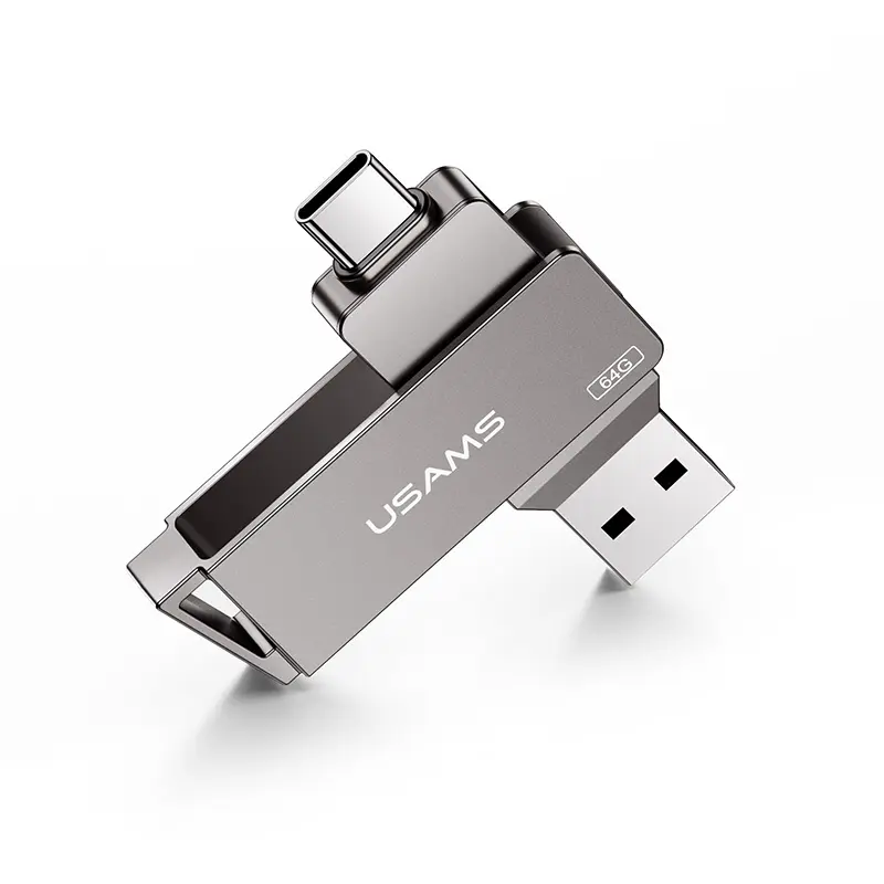 USAMS-Pendrive de aleación de zinc con logotipo, unidades flash <span class=keywords><strong>USB</strong></span> C, promoción barata, personalizado, 16GB, 32GB, 64GB, 128GB, 256GB
