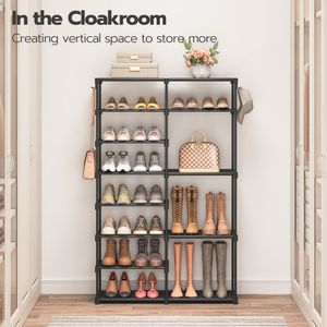 Bán buôn hoopro Thương hiệu giày tổ chức, 8 Tầng công suất lớn giá giày giữ 30 cặp lưu trữ cho lối vào tủ quần áo nhà để xe phòng ngủ - Product Image 5