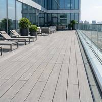 Revêtement de sol WPC imperméable, résistant aux UV, pour gazebo, terrasse moderne en WPC et composite bois-plastique