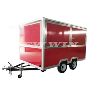 Op Maat Gemaakte Mobiele Churros Food Restaurant Roestvrij Steelice Cream Vendings Trailer Outdoor Food Cart Kiosk