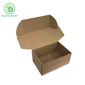 Eco-Vriendelijke Verpakking Met Custom Logo Gegolfd Mailer Postverzending Elektronica Verpakking Papier Bruine Geschenkdoos - Product Image 2