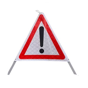 Faltbares Warn-Dreieck für Straßenarbeiten, Baustellen-Sicherheitsschild, Hochsichtbare Reflektierende Straßensicherheitsausrüstung - Product Image 4