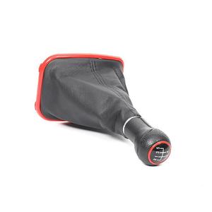 Vw Car <b>Gear</b> <b>Knob</b> Leather 5 6 Speed Ergonomic Shift <b>Knob</b> With Red Trim - Product Image 3