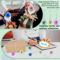 En stock, vente en gros, livraison rapide, porte-clés personnalisé avec capuchon de touche, clavier mécanique DIY, porte-clés anti-stress à clic