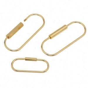 Durable Brass Screw Lock <b>Key</b> Chain <b>Ring</b>, <b>Custom</b> Design for Men & Women, Simple Style Car Keychain - Product Image 2