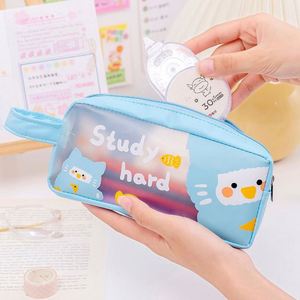 Estuche de Lápices Personalizado, Portátil, Impermeable, de PVC, con Diseño de Animales Adorables, para Niños, para la Escuela, para Guardar Material Escolar - Product Image 2