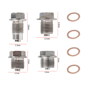 <b>Copper</b> <b>Washer</b> 0.55in 1.4cm Inner Diameter 0.79in 2cm Outer Diameter For Oil Drain Plug Replacement - Product Image 4