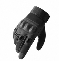 Gants tactiques pour hommes à doigts entiers en cuir ottoman tricoté, résistants à l'usure, anti-impact, pour sports de plein air et entraînement de sécurité