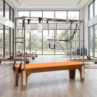 Machine de Pilates Cadillac Reformer 3-en-1 professionnelle en bois de noyer massif de luxe avec tour complète pour studio de yoga