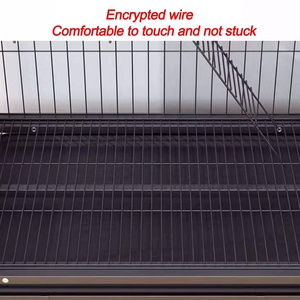 Oem ODM tùy chỉnh kích thước lớn kim loại thép không gỉ mèo nhà trong nhà nhiều mô hình mèo lồng với bánh xe và thùng khay - Product Image 4