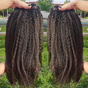 格安30～40インチ縮毛矯正ストレートヘア、2～4束の人毛卸売原毛ウィーブ束、100％人毛ディープウェーブカール束 - Product Image 2