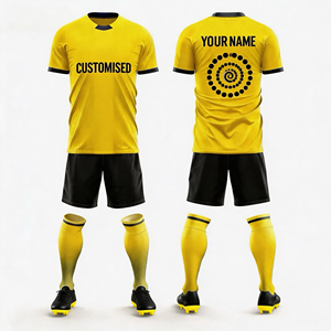 Maillot de football rétro version thaïlandaise, version fan, avec combinaison de couleurs personnalisée pour les couleurs d'école et l'identité des équipes nationales - Product Image 1