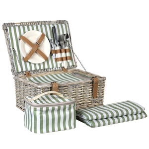 Bộ Đồ Cắm Trại Ngoài Trời Gia Đình, Giỏ Đan Dã Ngoại Cỡ Lớn Thủ Công Đựng Đồ Ăn Ngoài Trời, Giỏ Mây Đựng Đồ Ăn Dã Ngoại Cho 2 Người - Product Image 3